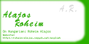 alajos roheim business card